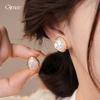 Korean Temperament Simple Irregular Geometric Pearl Ear Clips Women's Pierless Earrings Earrings