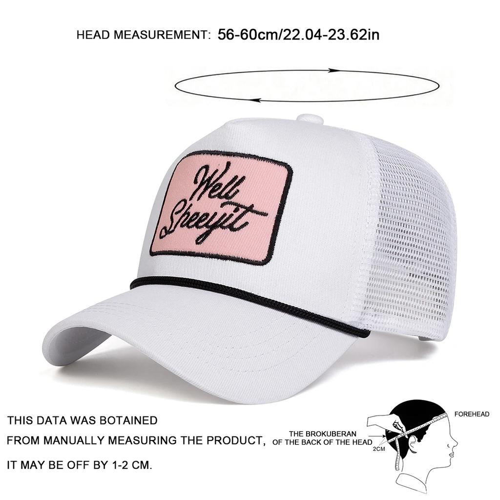 Net Baseball Stitching Embroidered Sheeyit Well Neutral Gender Women Men For Caps Spring And Summer Outdoor Adjustable Casual Hats Sunscreen Hat