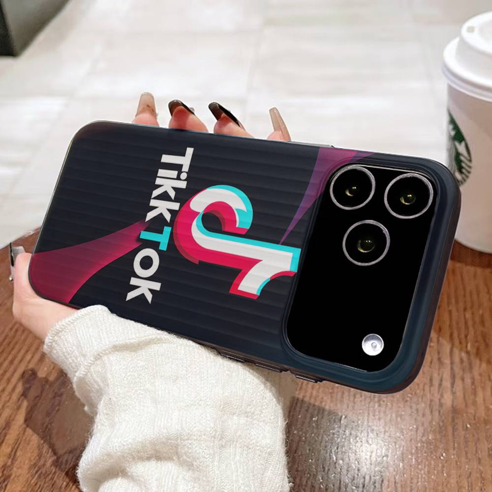 T-TikTok-K For IPhone 17 16 15 14 Plus 13 12 11 Pro Max With Shockproof Protective Phone Cover
