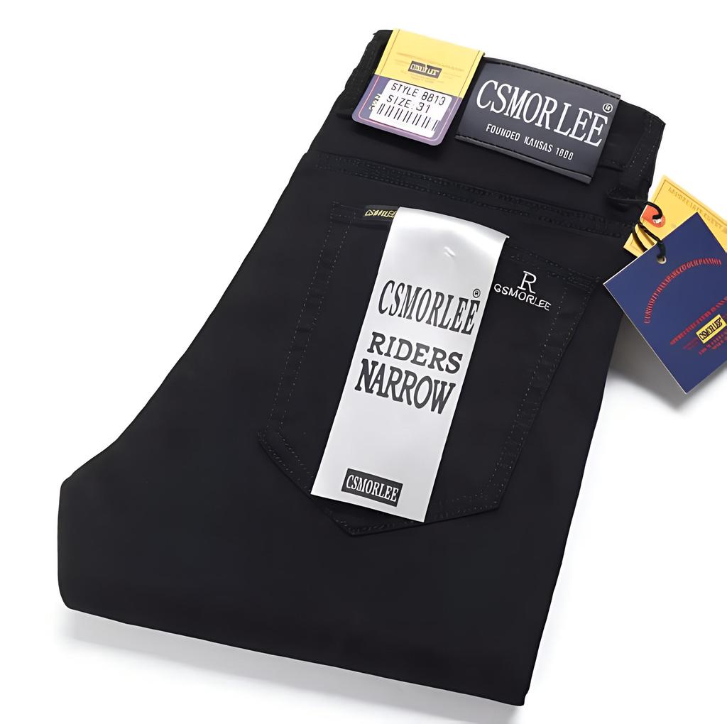 Spring, Summer, Autumn and Winter Men's Straight Leg Youth Stretch Jeans