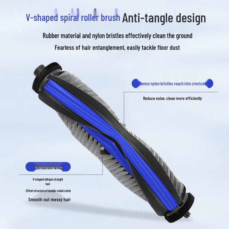 Compatible with Ecovacs T80S/T80S PRO: Main Brush, Side Brush, Filter Screen, Roller Brush, Dust Bag.