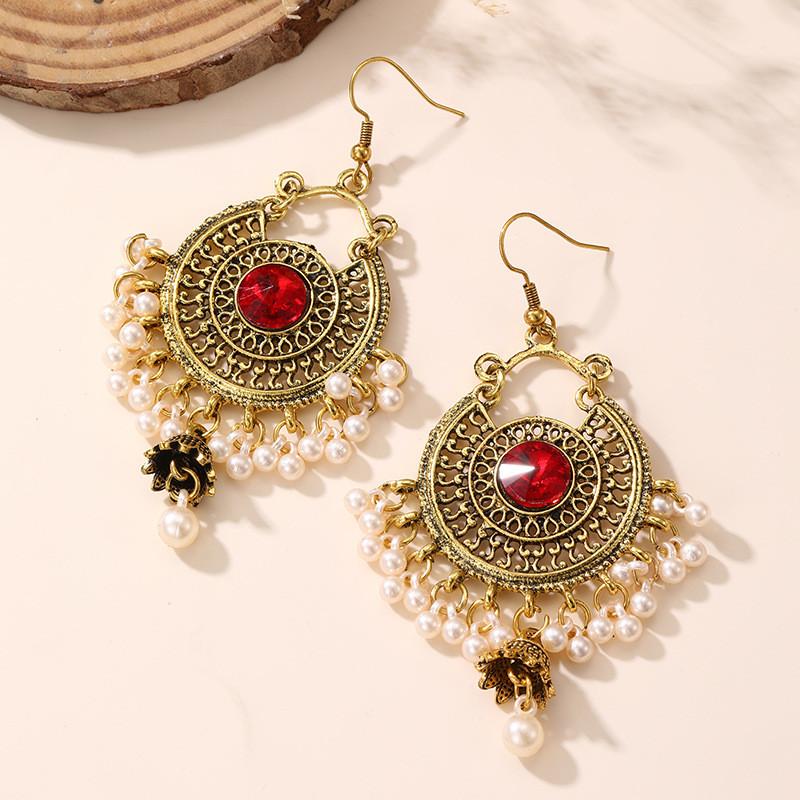 Flower Drop Earrings With Zinc Alloy Material For Women Fashion Jewelry