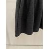 Korean High-Waisted Pleated Tulip Wool Skirt - Women's Elegant Grey A-Line Autumn/Winter Arrival