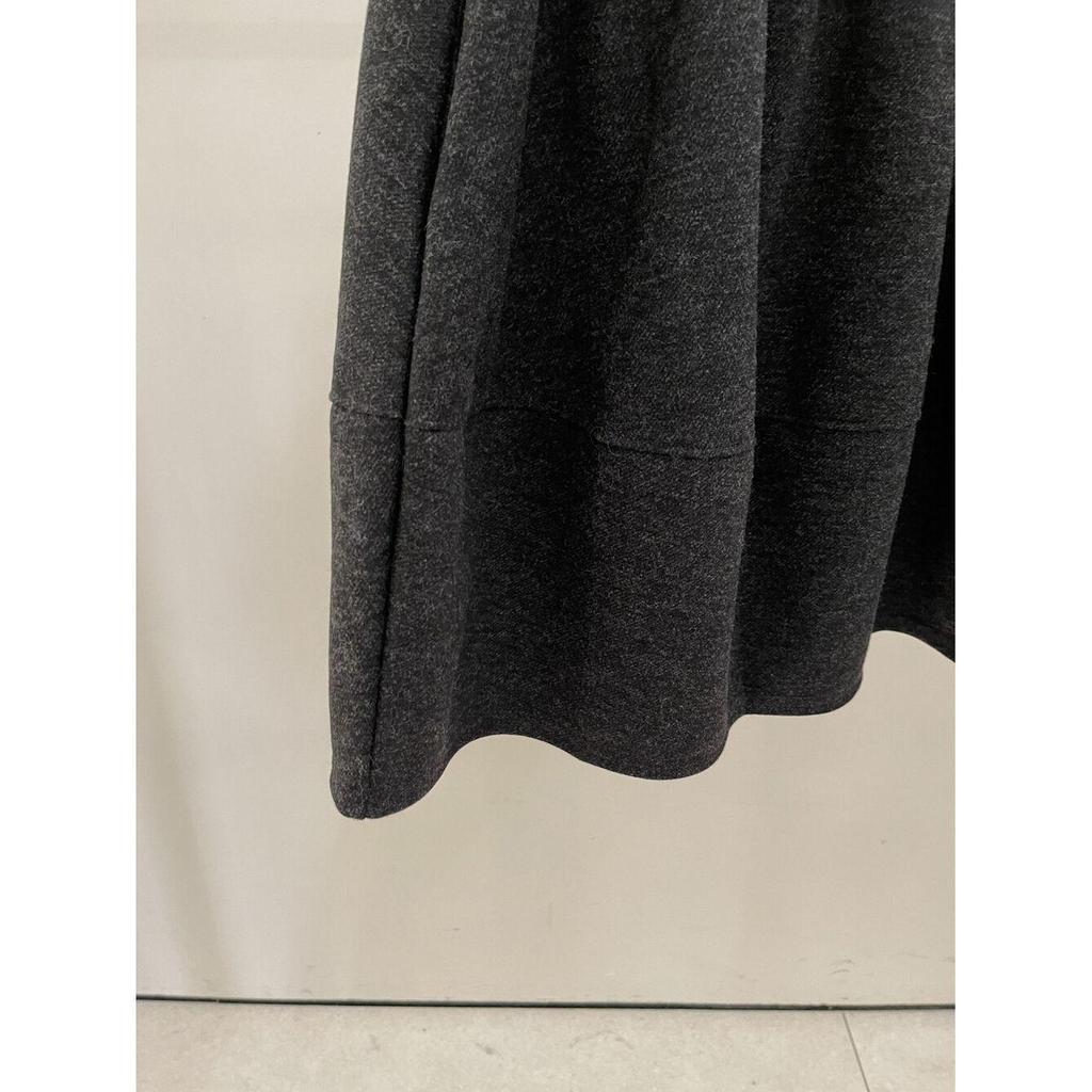 Korean High-Waisted Pleated Tulip Wool Skirt - Women's Elegant Grey A-Line Autumn/Winter Arrival