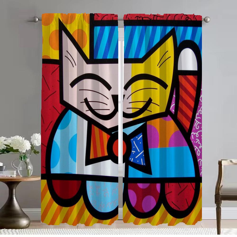 Britto Mörkläggningsgardiner för Kameragardiner Barnrum Vardagsrum Gardinavdelare Rullgardiner Tyll för Sovrum Kök Elegant