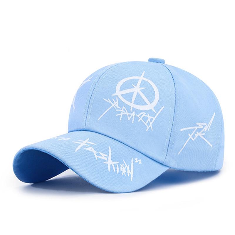 Versiune coreeană șapcă de baseball cu parasolar graffiti modă tineret student bărbați și femei stradă casual cu imprimeu primăvară și vară