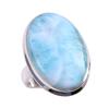 Natural Republic Larimar Gemstone 925 Solid Sterling Silver Gift Ring S.8 O6p48