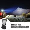 Portable Cordless Work Light, Multi-Angle Adjustable Waterproof Lamp with 16 LEDs, High Brightness Mini Emergency Light for Outdoor Camping