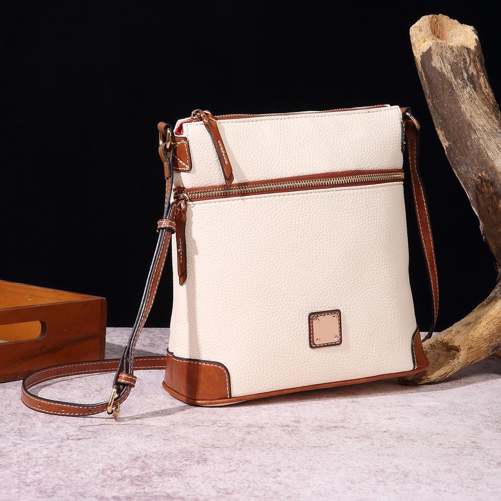 Dámská taška Vintage Pebbled Lychee Grain Textura Crossbody taška Vícebarevná dámská taška