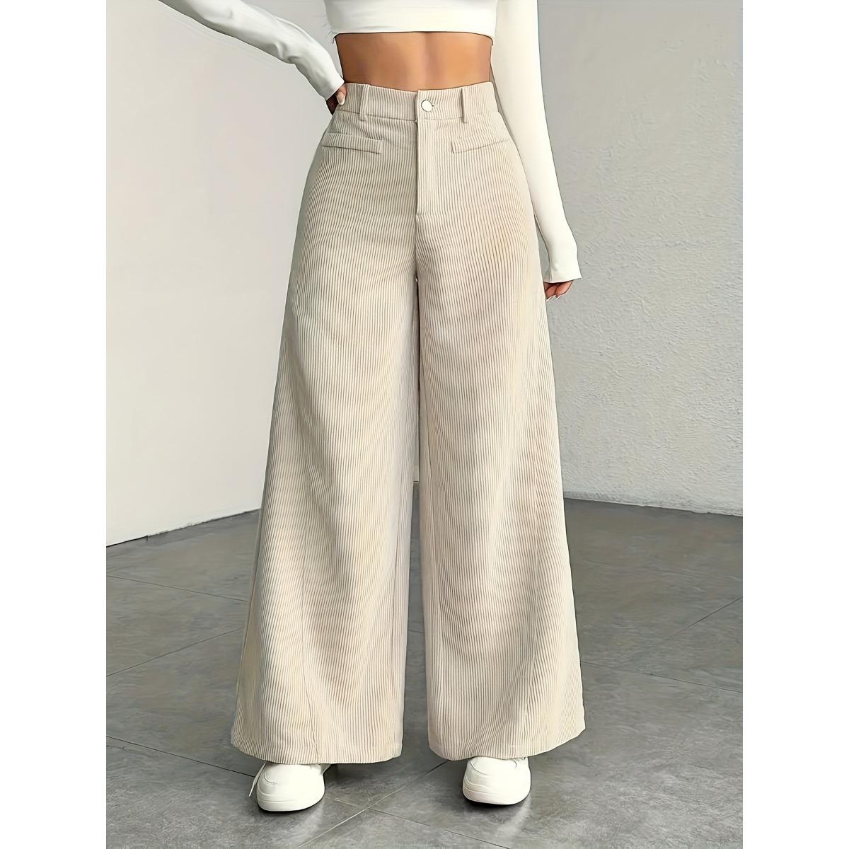 

Полосатые брюки широкие, повседневные универсальные брюки с высокой посадкой, зауженные брюки с высокой посадкой S