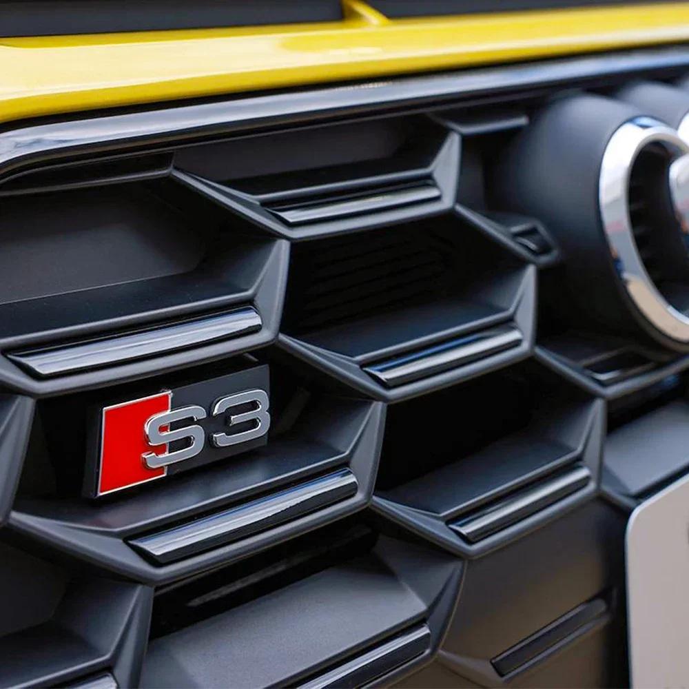 3D ABS S3 S4 S5 S6 S7 S8 Logo Auto Frontgrill Emblem S Abzeichen Dekorative Zubehörteile Für Audi Auto Styling Modifikation