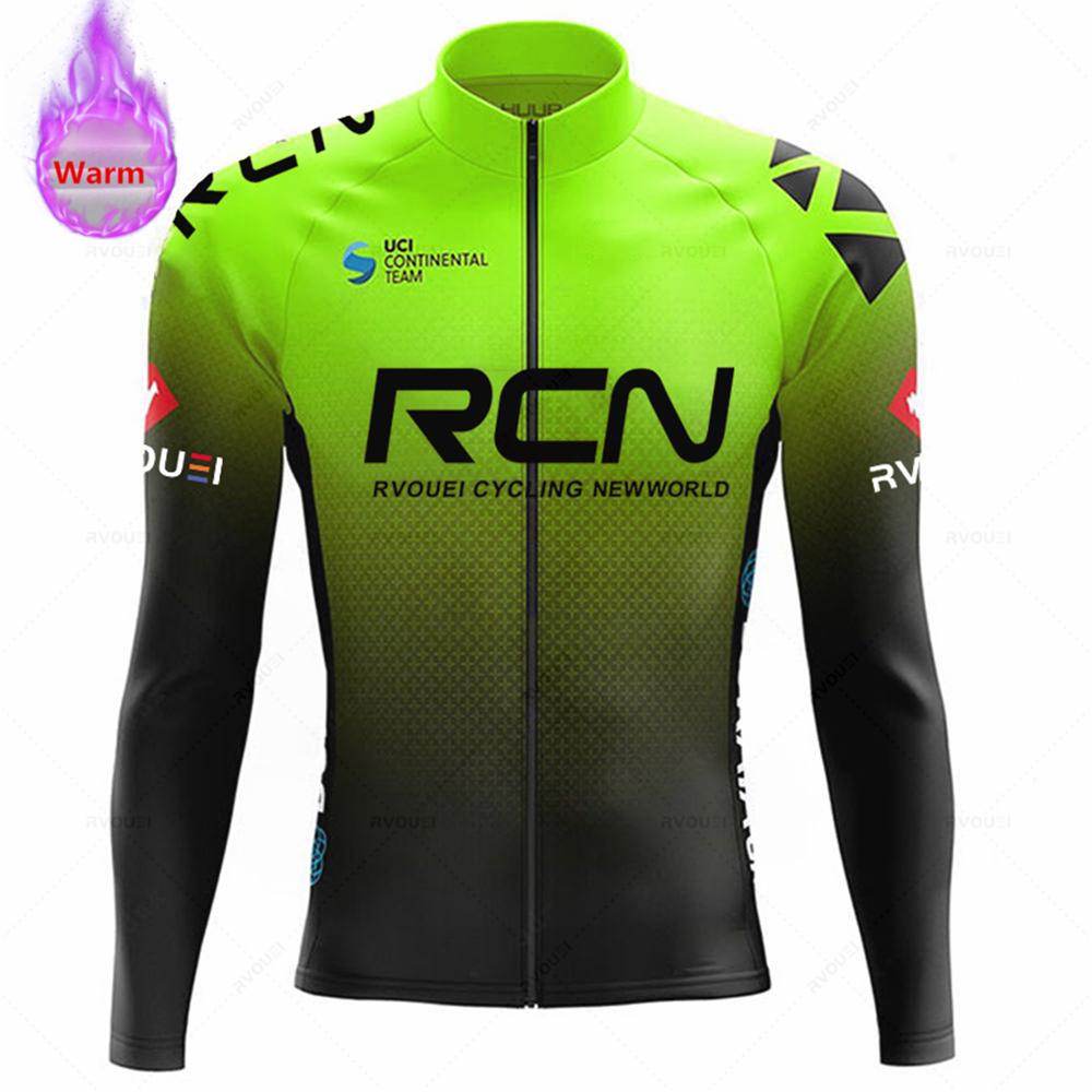 2026 Rcn Team Winter Thermal Fleece Cycling Jersey Set New MTB Bicycle Clothes Maillot Ropa Ciclismo Long Sleeve Bike Clothing