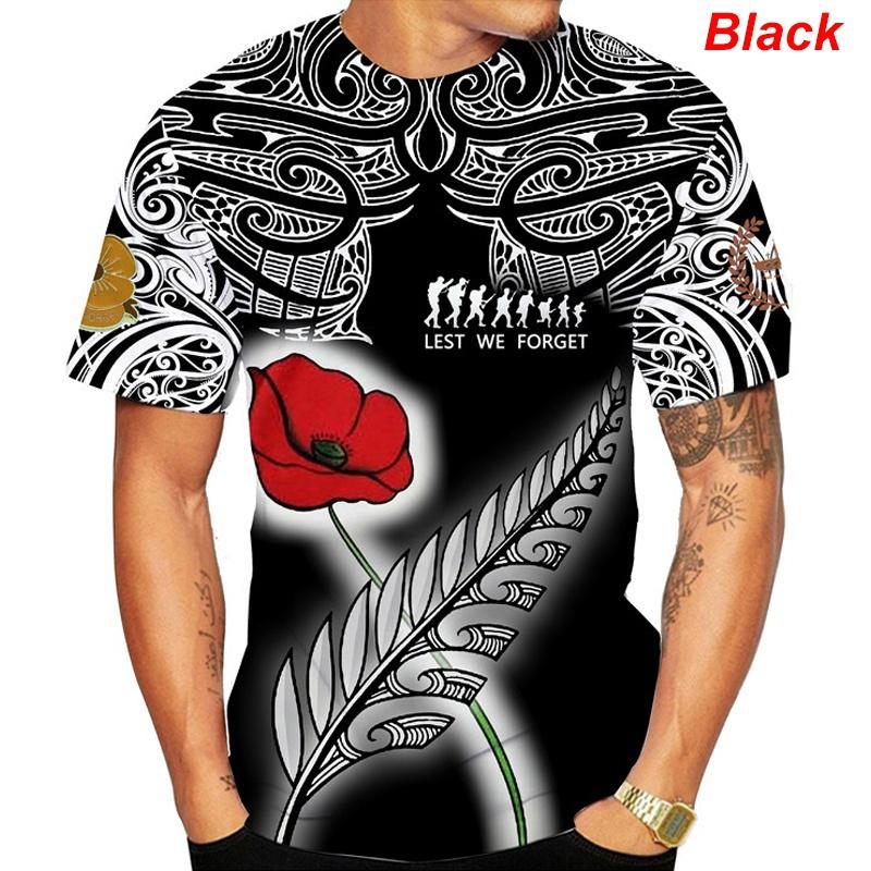 

3D New Zealand Maori Printed T Shirt Rugby Tattoo Graphic T-shirts For Men Kid Fashion Streetwear Short Sleeves Harajuku Clothes L
