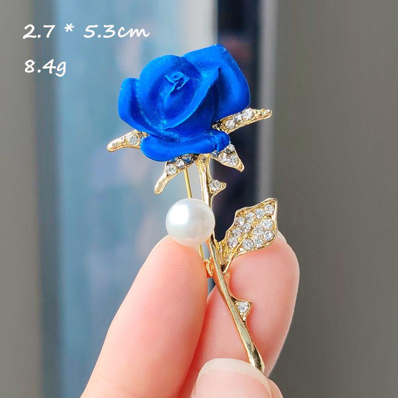 

Модная трехмерная брошь с цветком и жемчугом и бриллиантами, персонализированный креативный струящийся цветок, корсаж, модные универсальные аксессуары