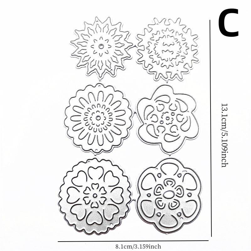 

Металлические вырубные штампы с цветами Шаблон-трафарет Вырубка Скрапбукинг Штампы для тиснения Арт-декорация Форма для поделок Нож Burgundy