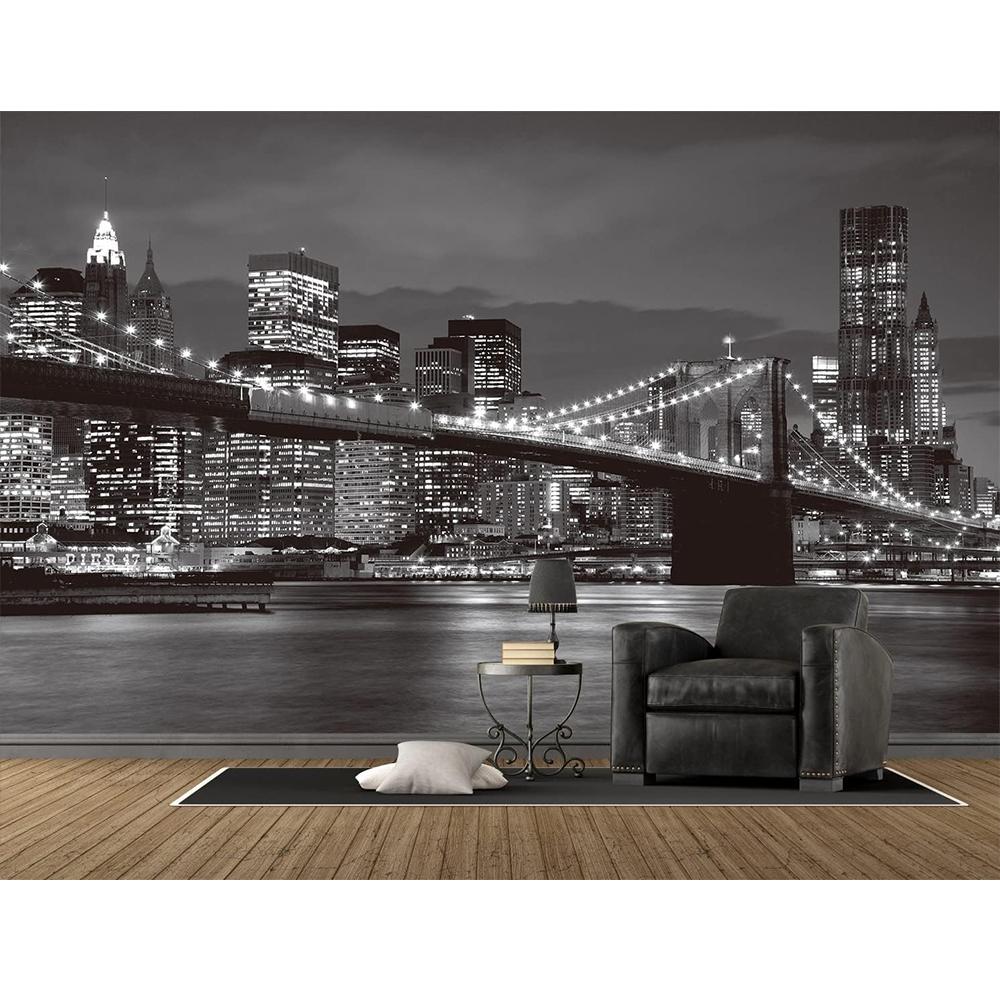 

Modern Bridge 3d Wallpaper City Wall Murals For Wall Living Room Bedroom Dining Room Wallpaper 200 cm(W) x 140 cm(H)
