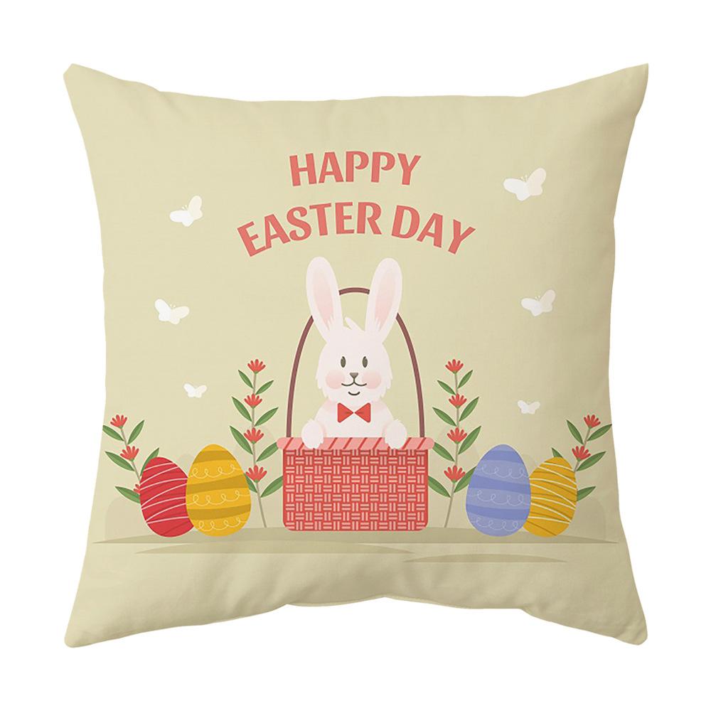 Easter Pillow Cover, Living Room Sofa Cover, Car Cushion Cover, Bay Window Cushion, Office Waist Protector