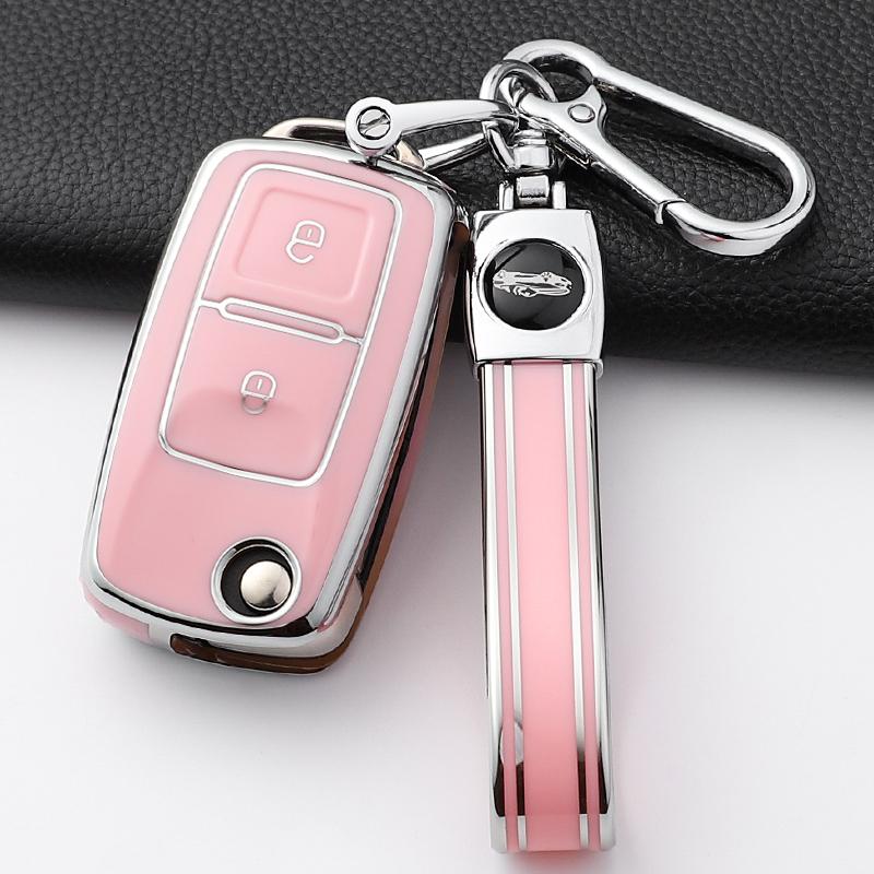 New Tpu Car Key Case Cover Shell For Vw Volkswagen Polo Tiguan Passat Golf Jetta Lavida Skoda Octavia 2 3 Button Accessories