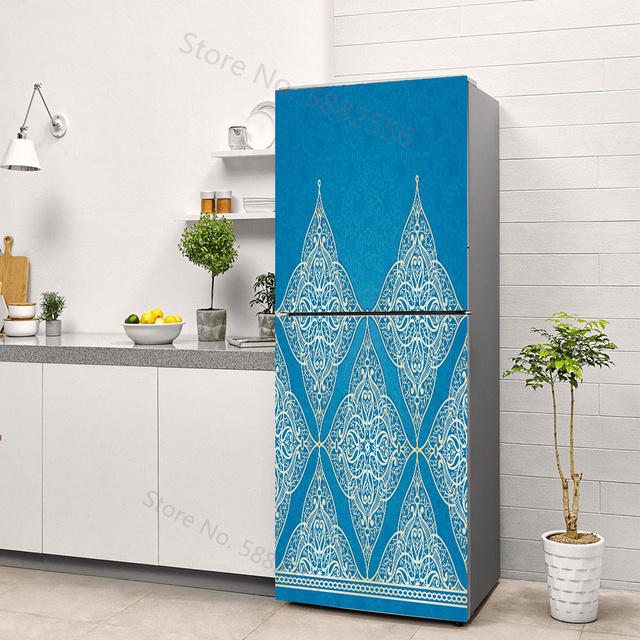 Nálepka na ledničku Ramadán Vodotěsná 3D tapeta s lucernou s lucernou Měsíce Hvězda Nálepky do kuchyně Islámská muslimská nástěnná malba Eid