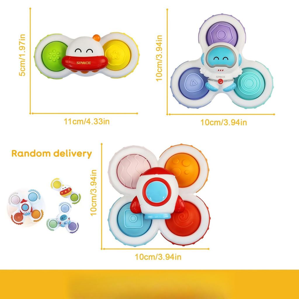 Suction Cup Spinner Infant Baby Toys for 12-18 Months, Spinning Top Sensory Toys for Toddlers 1-3 Years Old, Fidget Dimple Toy for Babies