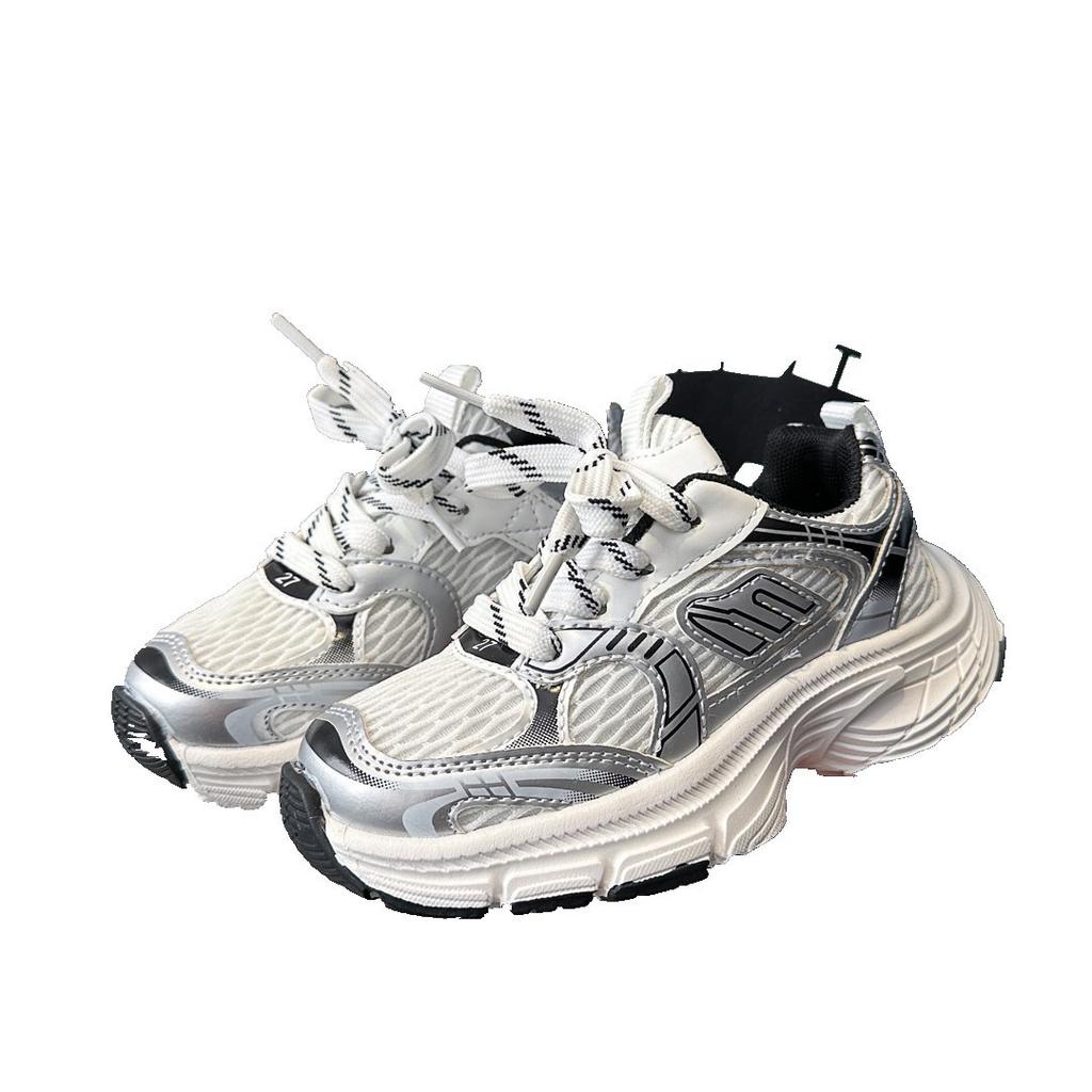 Boys Girls Sneakers Thick Soft Sole Kids Running Shoes Mesh Breathable 2025 Spring Autumn Children Sports Shoes Non-slip Comfort