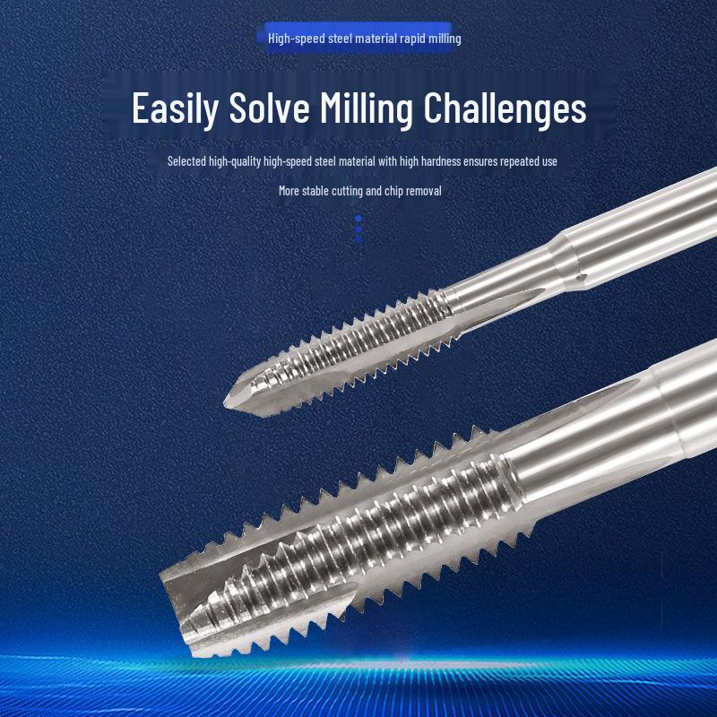 High-Speed HSS Spiral/Point Machine Tap for M6/M8 Aluminum & Alloy Holes