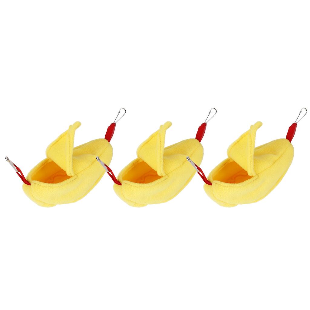 3 Sets Hamster Hammock Nests Banana Shape Hanging Winter Warm House Small Animal Supplies