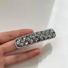 Elegant French Rhinestone Bow Hair Clip - Luxury Duckbill Design for Fashionable Temperament