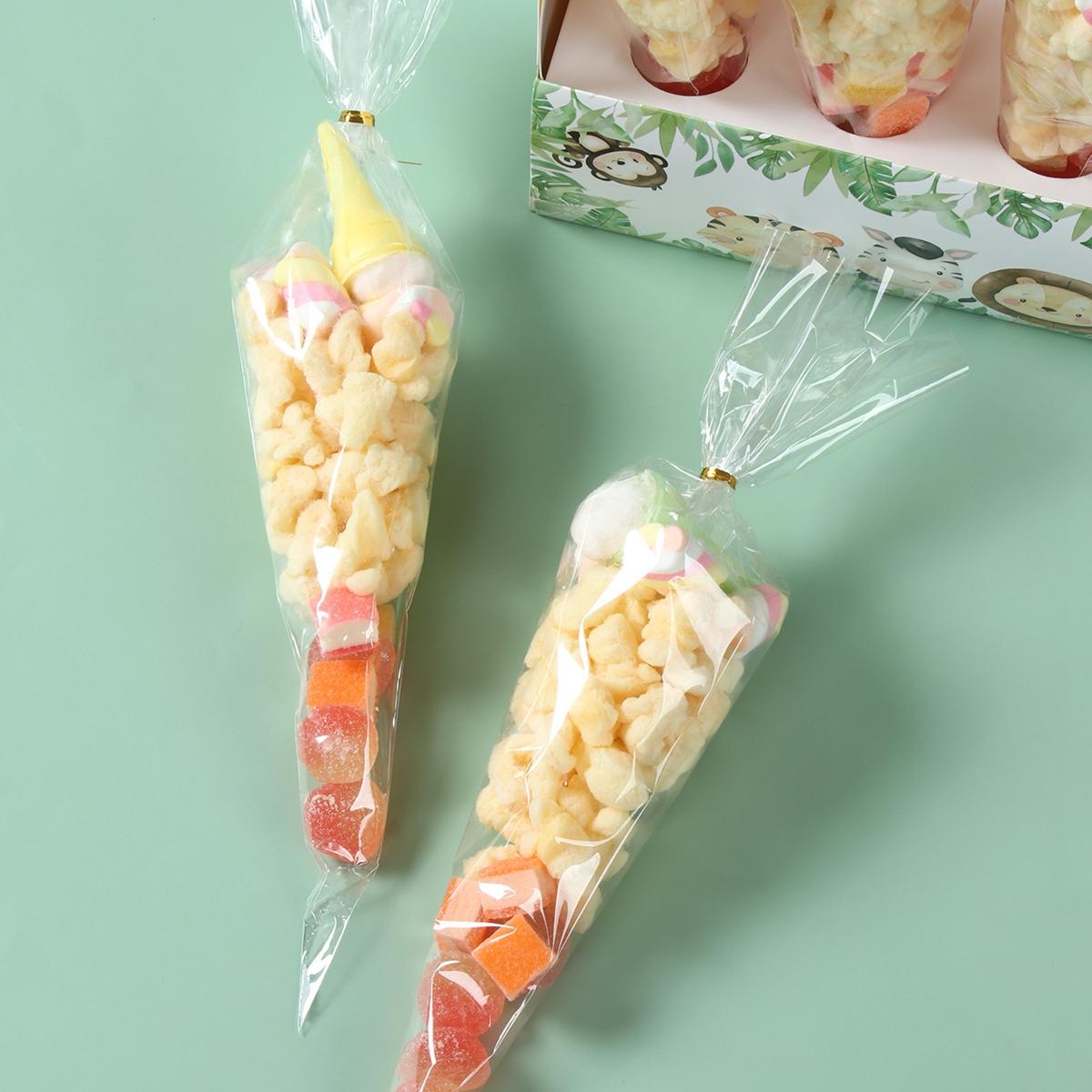 

Kraft Paper Birthday Confetti Cone Holder Support for Birthday Decor Confetti Cones Stand Box Tray Birthday Party Paper Cones