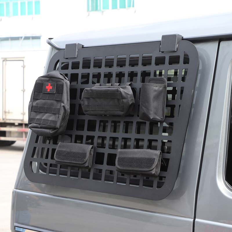 For Mercedes Benz G Class W463 2004-2018 Aluminum alloy Car Rear Side Window Armor Hanging Bag Holder Car Exterior Accessories