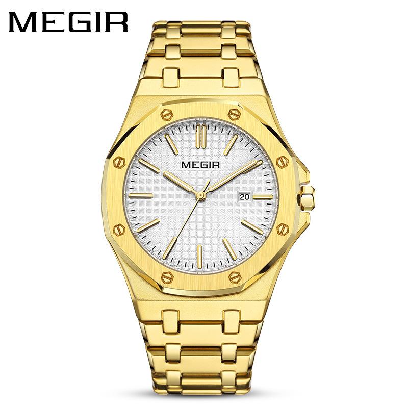 Men'S Quartz Steel Belt Watch Waterproof Luminous Business 1085