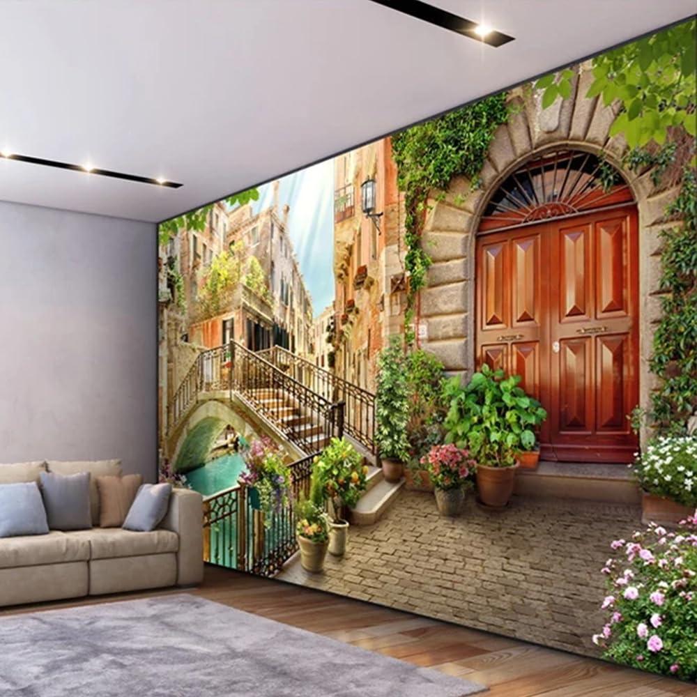 3D Küçük Kasaba Duvar Kağıdı Avrupa Manzara Duvar Resmi Oturma Odası Yatak Odası Arka Plan Duvar Kağıdı Ev Dekoru
