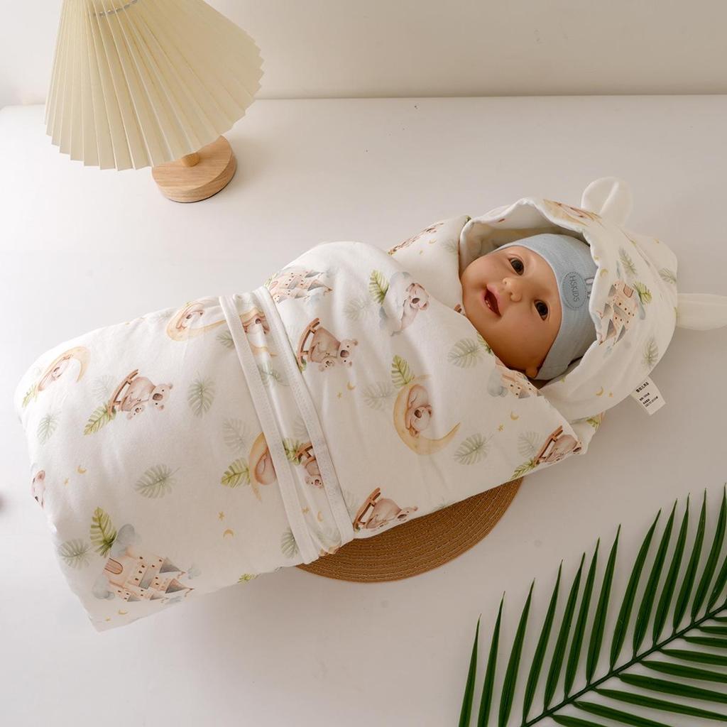 Newborn Pure Cotton Baby Swaddle - Lightweight for Spring/Summer, Delivery Room Wrap