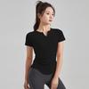 OEING Women's Slim-Fit Quick-Dry Yoga Short Sleeve T-Shirt