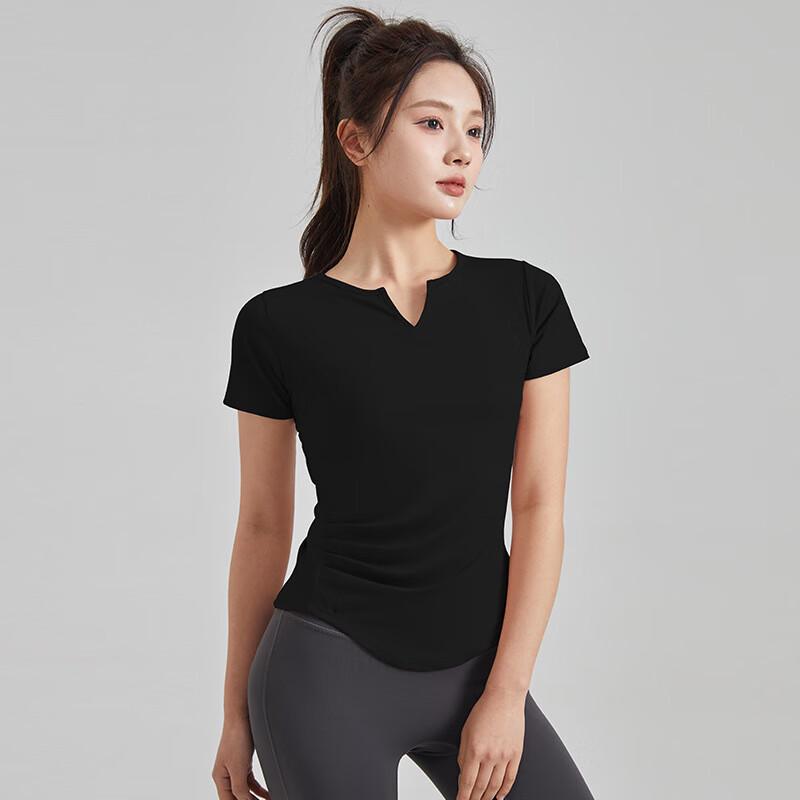 OEING Women's Slim-Fit Quick-Dry Yoga Short Sleeve T-Shirt