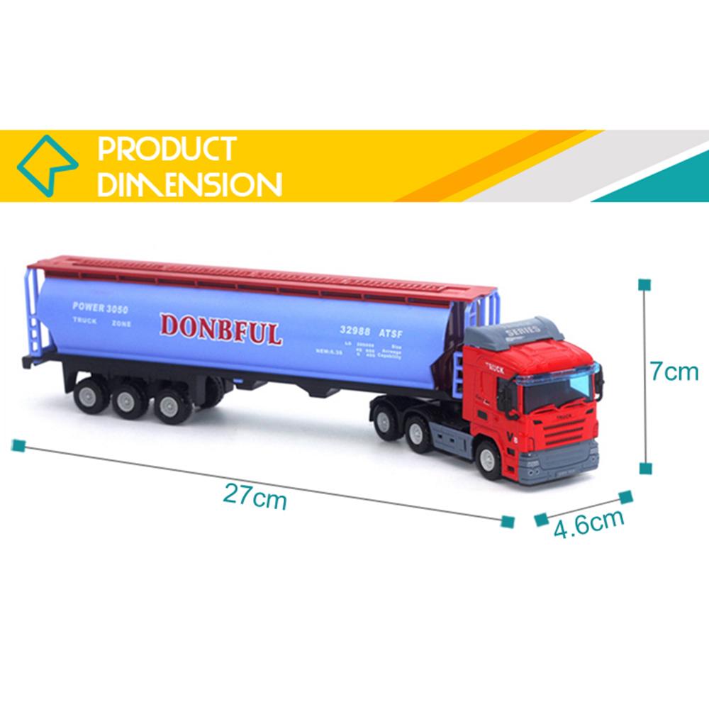 1/48 Truck Trailer Diecast Truck Model with 12 Wheels Diecast Toy