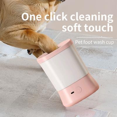 Otomatik Köpek Pati Temizleyici USB Şarj Edilebilir Köpek Pati Yıkama Kabı Silikon Çamurlu Ayak Temizleme Makinesi Küçük Orta Büyük Kedi Köpekler için