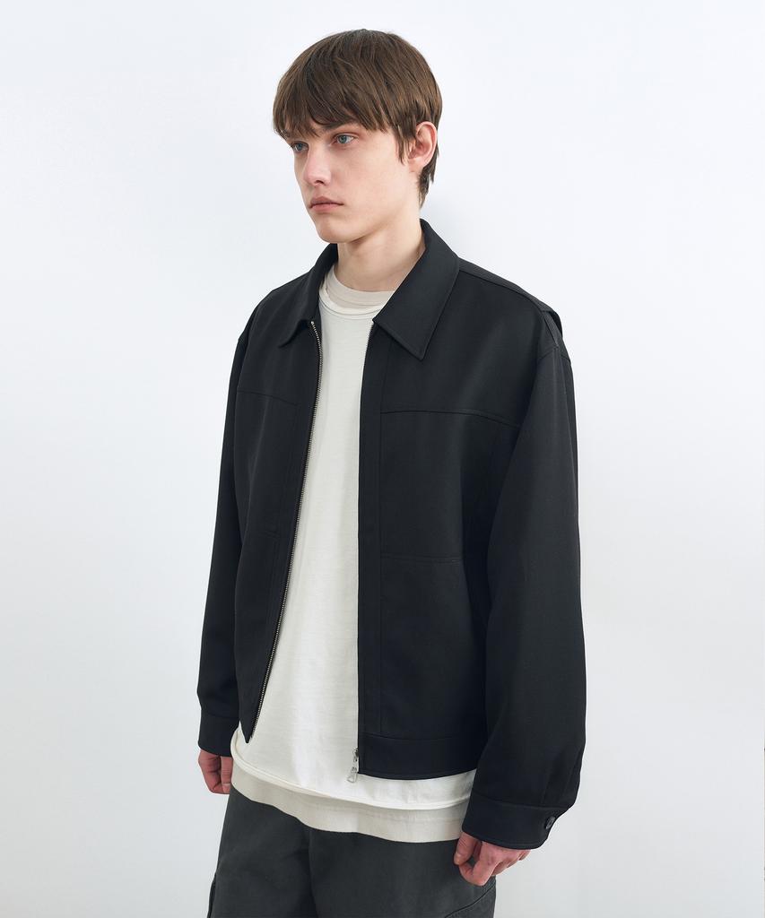 Insilence Venetian Wool Blouson Black
