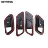 Accessories For Nissan X-trail Xtrail Rogue T33    2024 Interior Carbon Fiber Door Handle Bowl Cover Trim Sticker