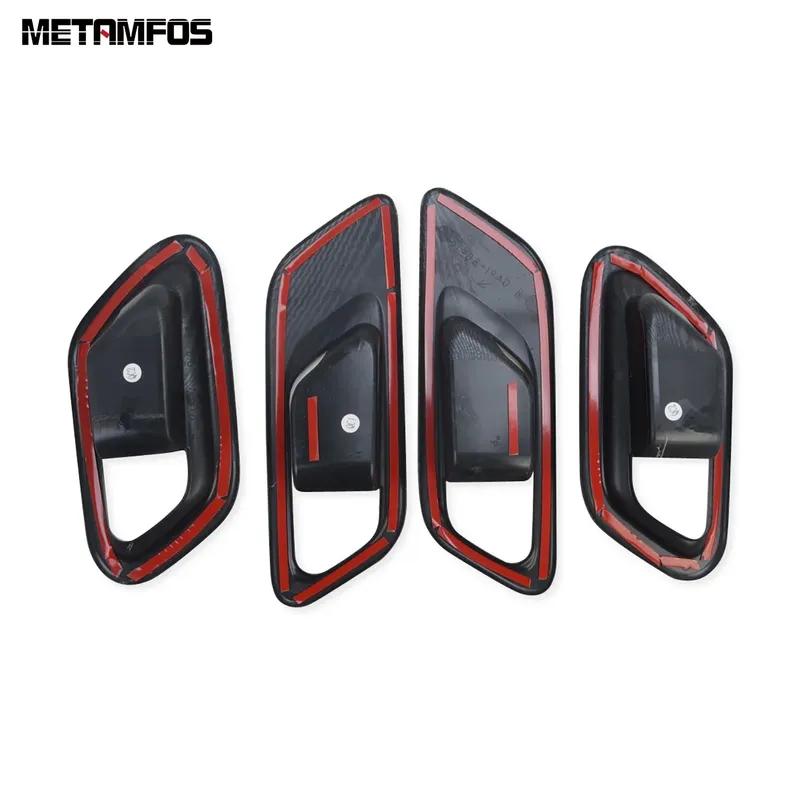 Accessories For Nissan X-trail Xtrail Rogue T33    2024 Interior Carbon Fiber Door Handle Bowl Cover Trim Sticker