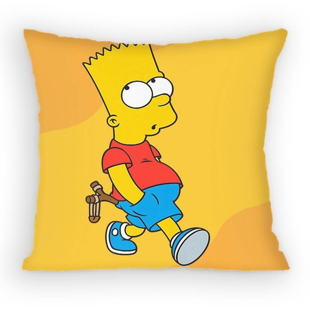 Cartoon The SSimpsons Anime Pillow Case Sofa Living Room Bedroom Headboard Backrest Cushion Square Cushion Nap Time