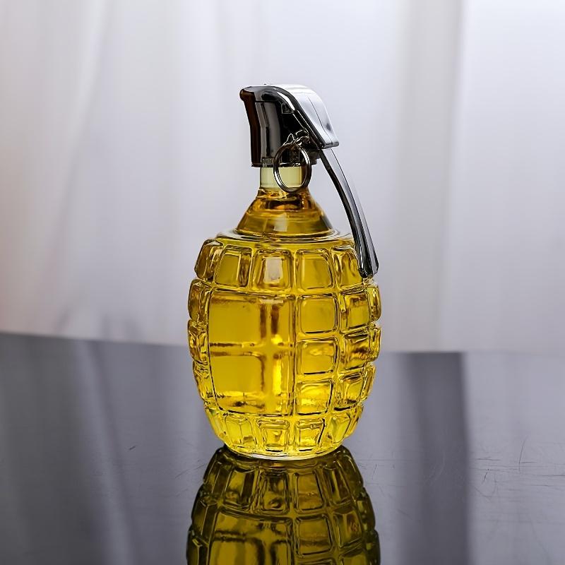 1PC Creative Grenade-shaped Glass Bottle, High Borosilicate Material - Smooth and Heat-resistant | Perfect for Whisky, Vodka and Other Drinks