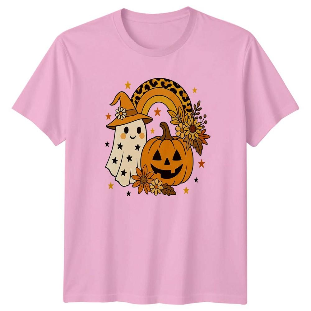 Gruseliges Boho Geisterkürbis Unisex T-Shirt Halloween Geschenk Für Sie