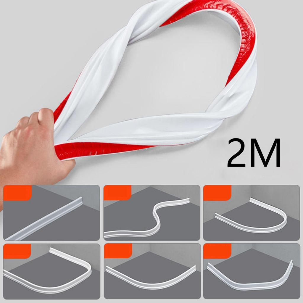 Shower or Sink Threshold Collapsible Shower for Bath Silicone Barrier Water