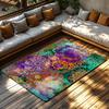 Unique Mandala Pattern Floor Mat Non-Slip Entrance Rug Home Decor Living Room Bedroom Carpet Washable Area Rug Modern Abstract D