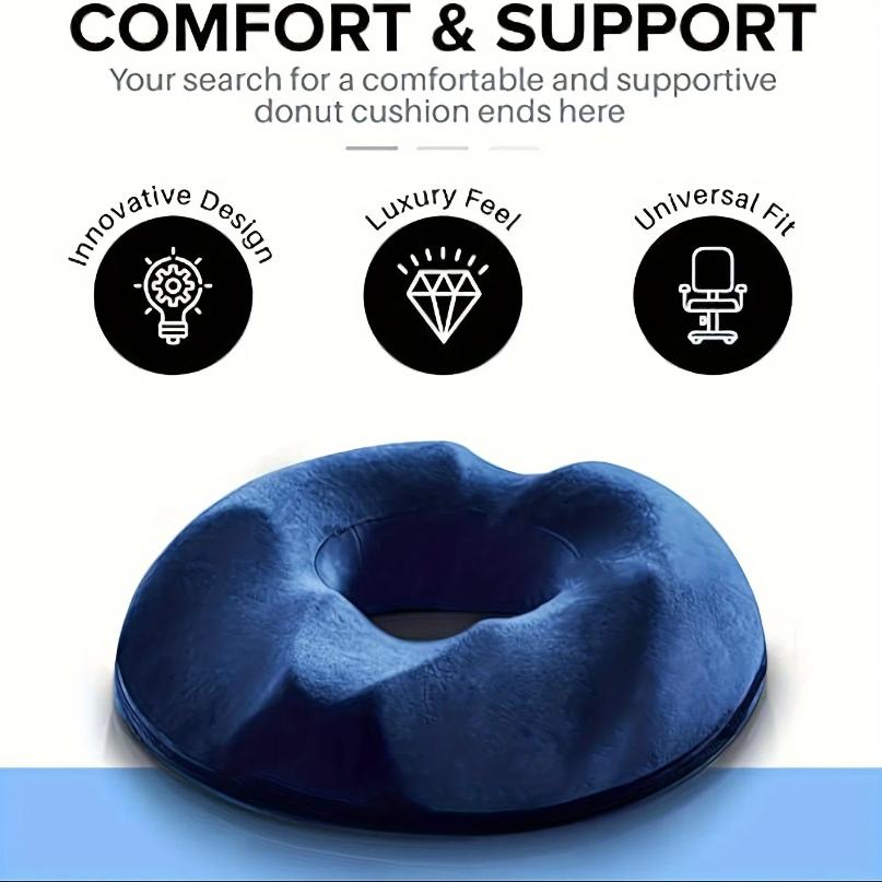 1pc Orthopedic Memory Foam Donut Pillow Coccyx Seat Cushion Hemorrhoid Cushion Tailbone Cushion for Pregnant Butt Cushion