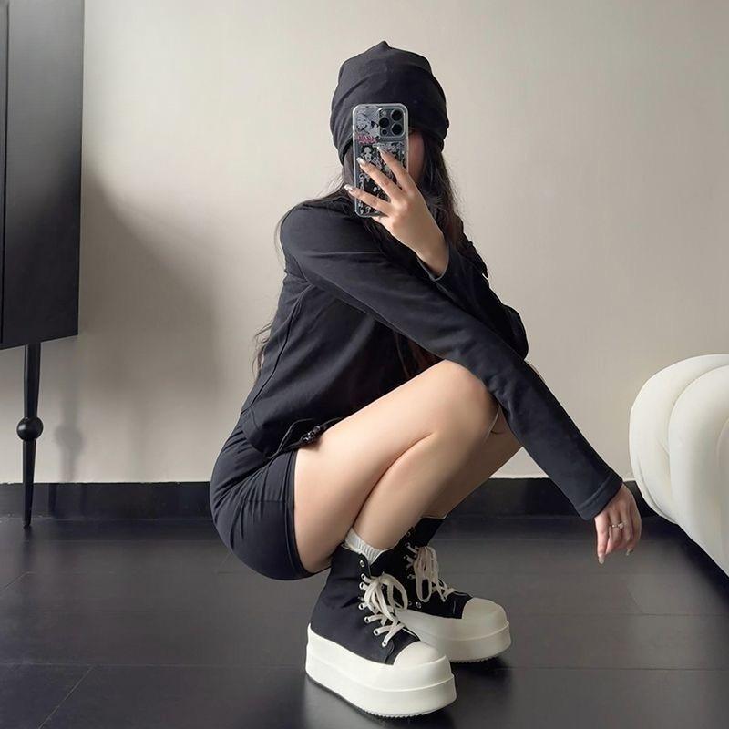 Fashion Shoes for Women Women's Ankle Boots Trendy Retro High-top Womens Shoes Fashion Casual Chunky Platform Luxury Designer Sneakers