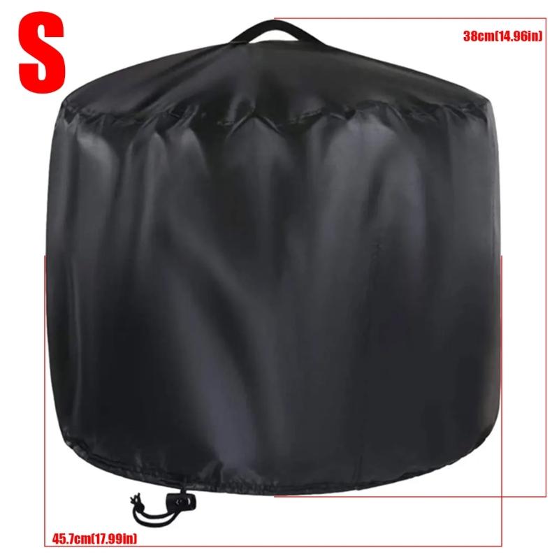 Practical Waterproof Fire Pit Cover With Adjustable Windproof Drawstring And Reinforced Handle For Whole Year Outdoor Protections S
