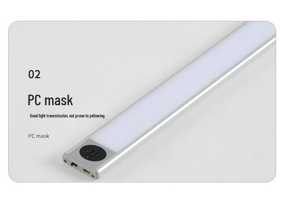 Wireless Rechargeable LED Motion Sensor Cabinet Light with Magnetic Strip for Kitchen, Desk, and Bedside