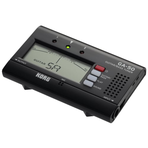 KORG GA-50 Guitar/Bass Tuner, Ideal for Personal Practice, with Output, Supports Multi-String Guitars and Basses, Flat Tuning, and Long Scale Tuning,